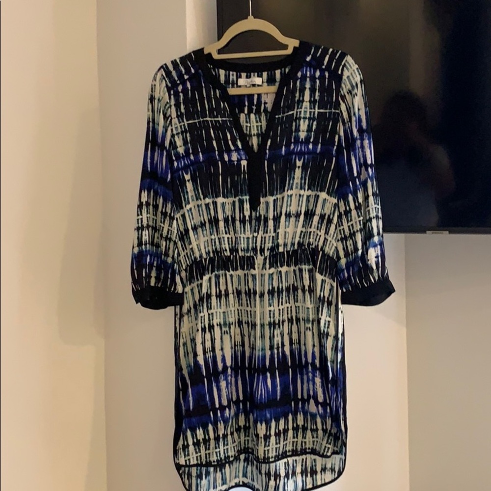 Parker medium multi print silk dress